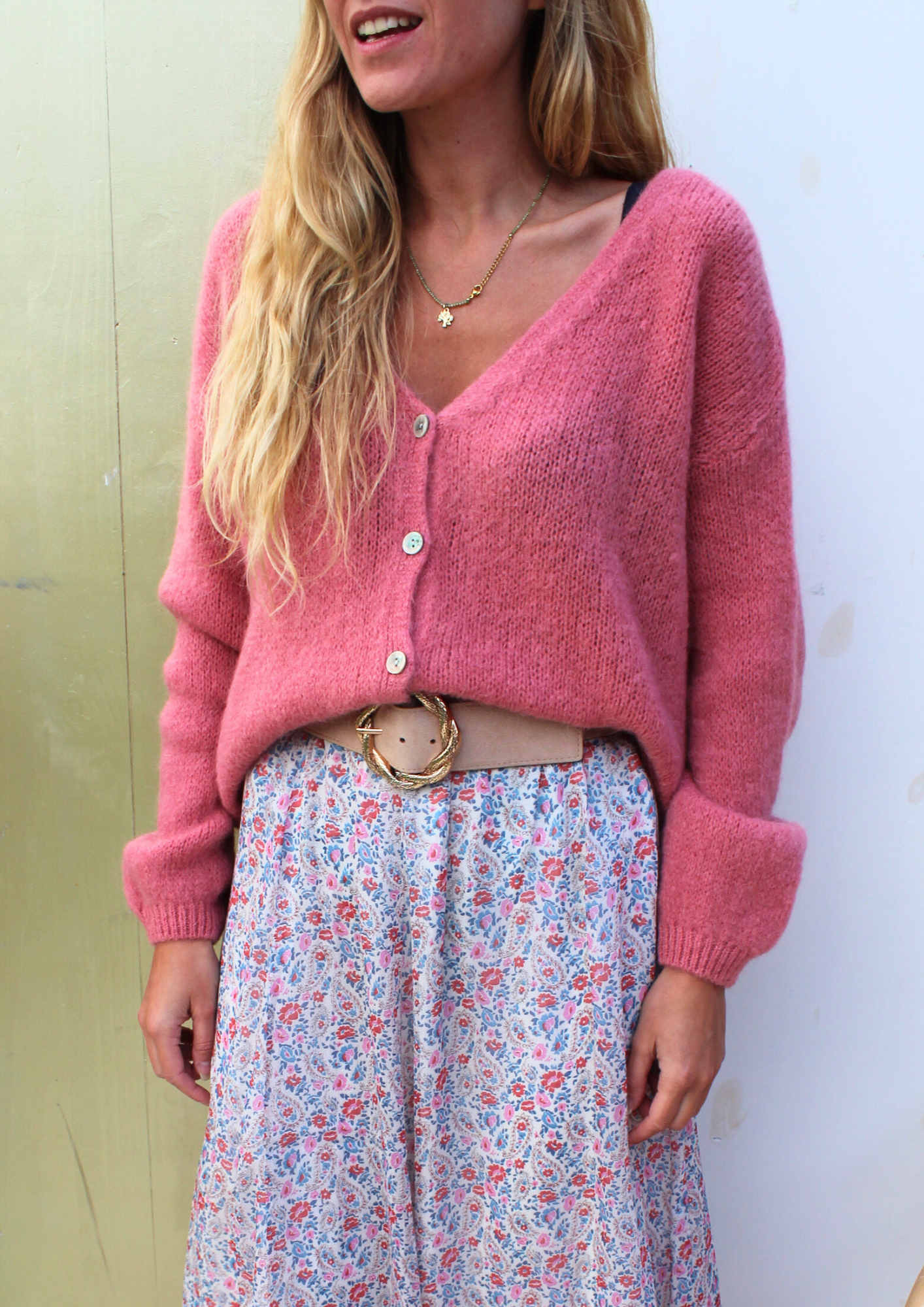 Gilet doudou vieux rose ♡