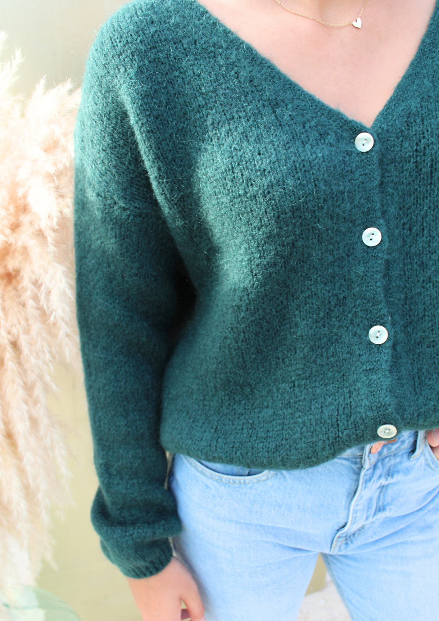 Gilet doudou Vert forêt ♡