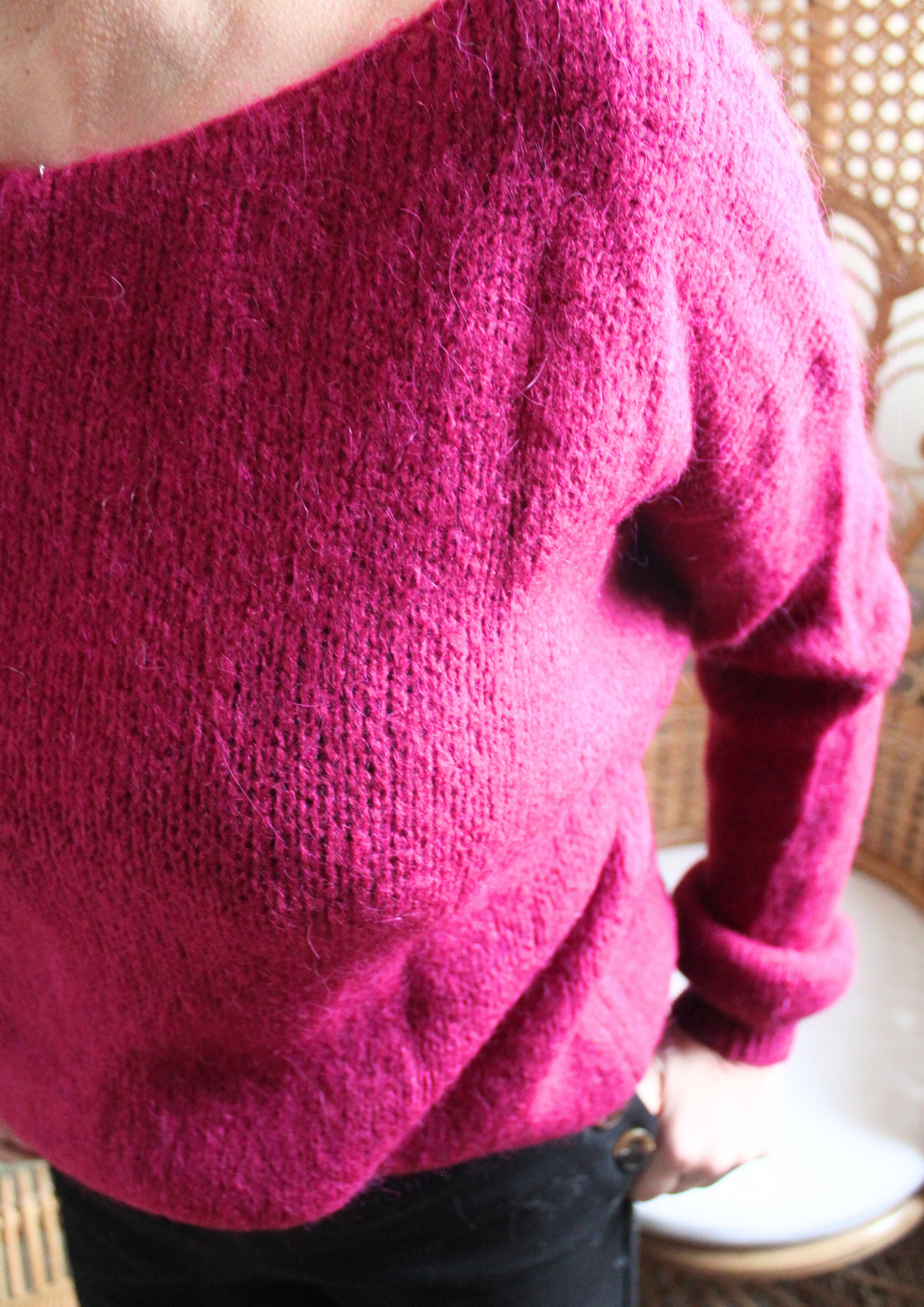 Gilet doudou Framboise foncé ♡