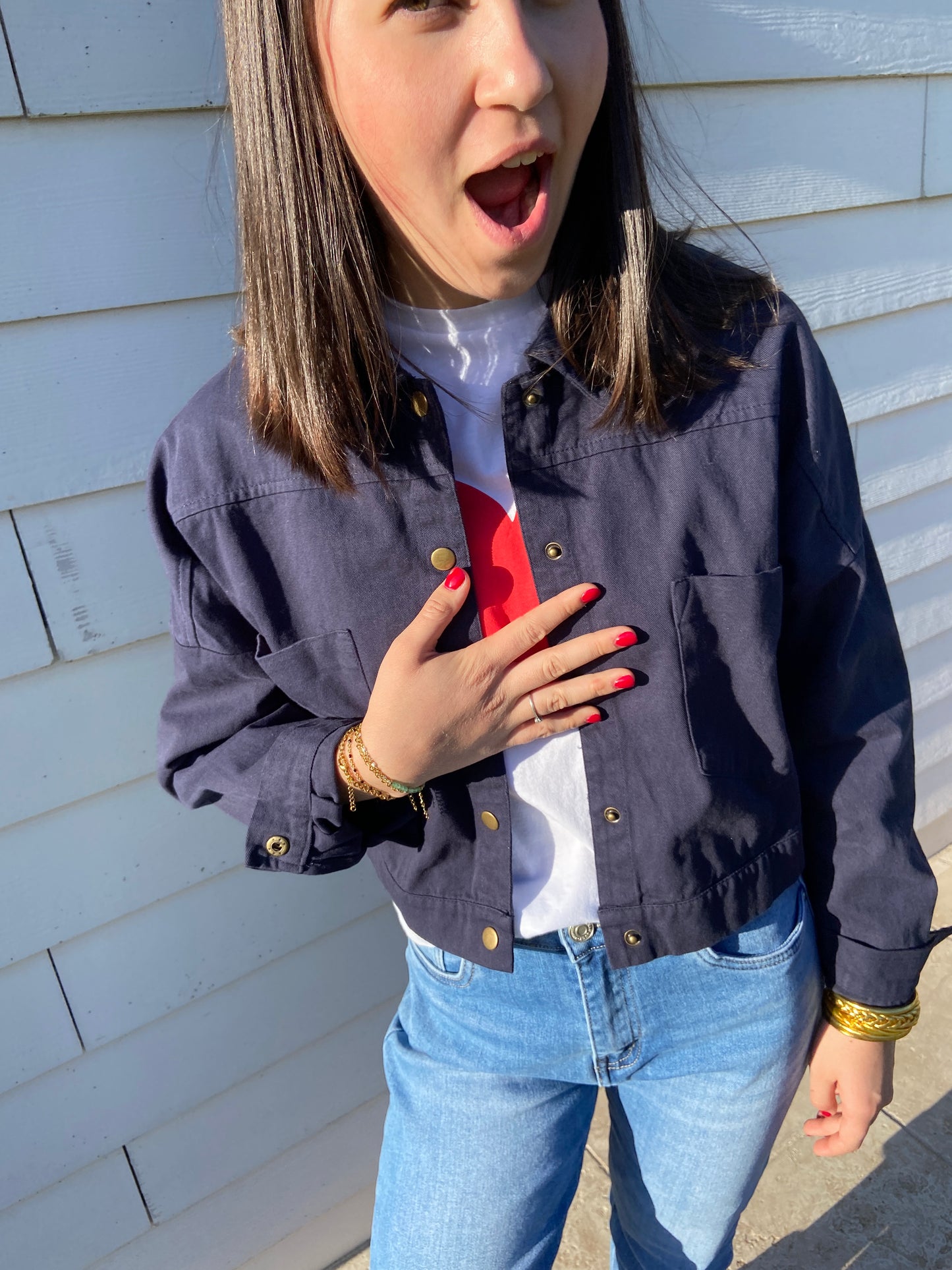 Veste originale bleu marine ♡