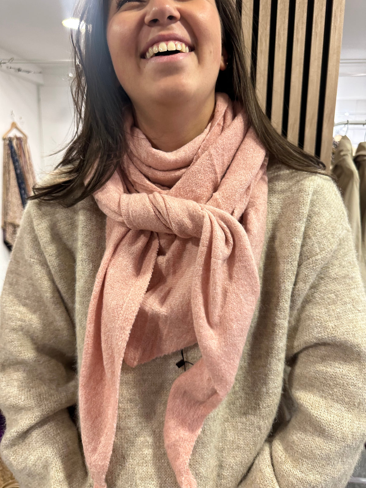 Foulard écharpe grand model rose