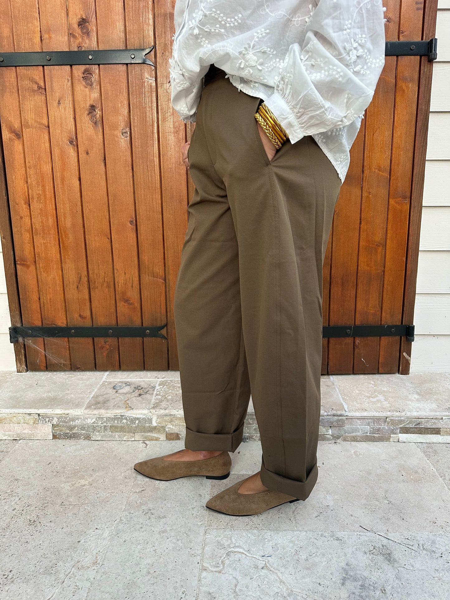 Ballerines kaki taupe ♡