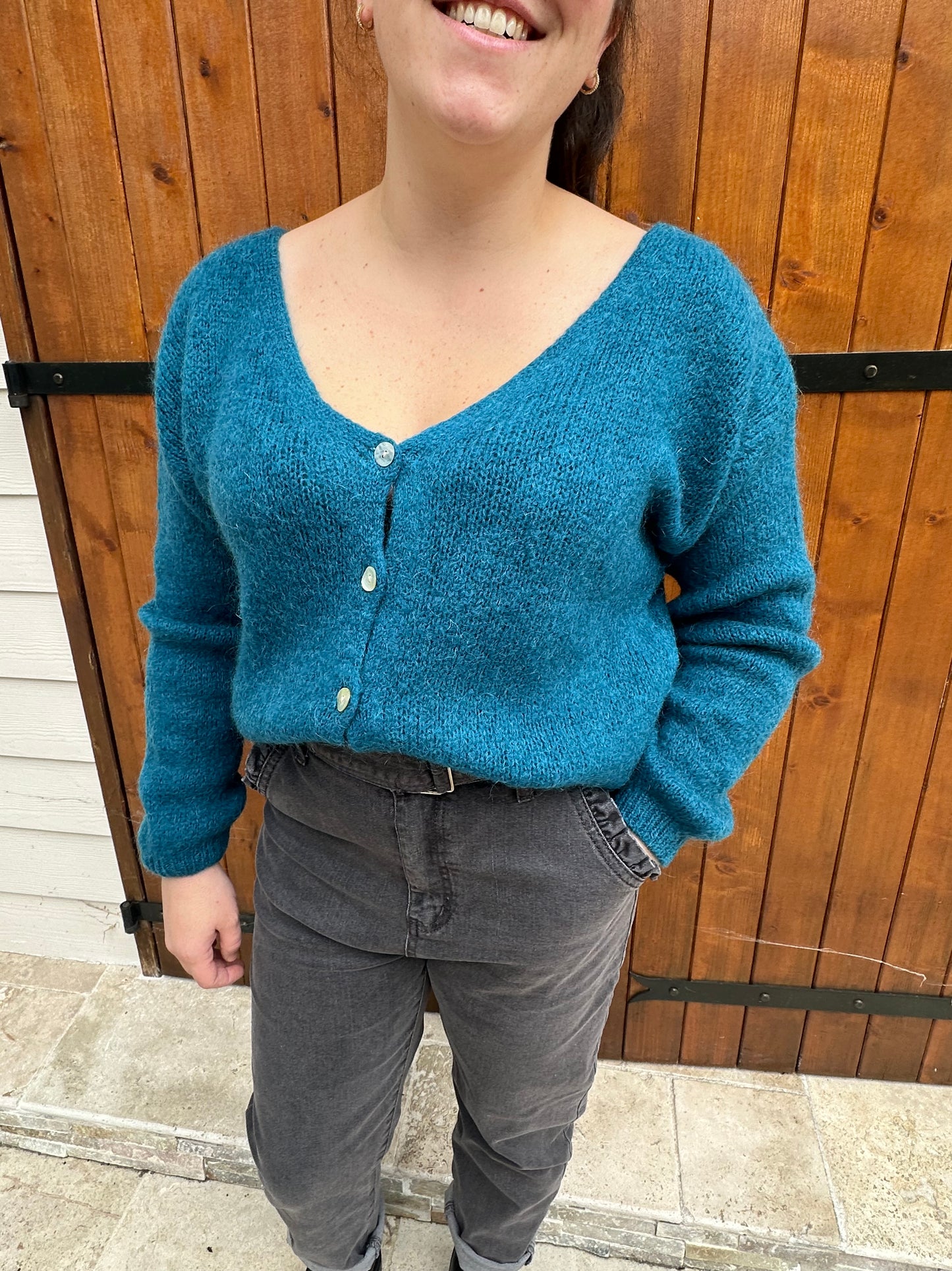 Gilet doudou Bleu canard ♡
