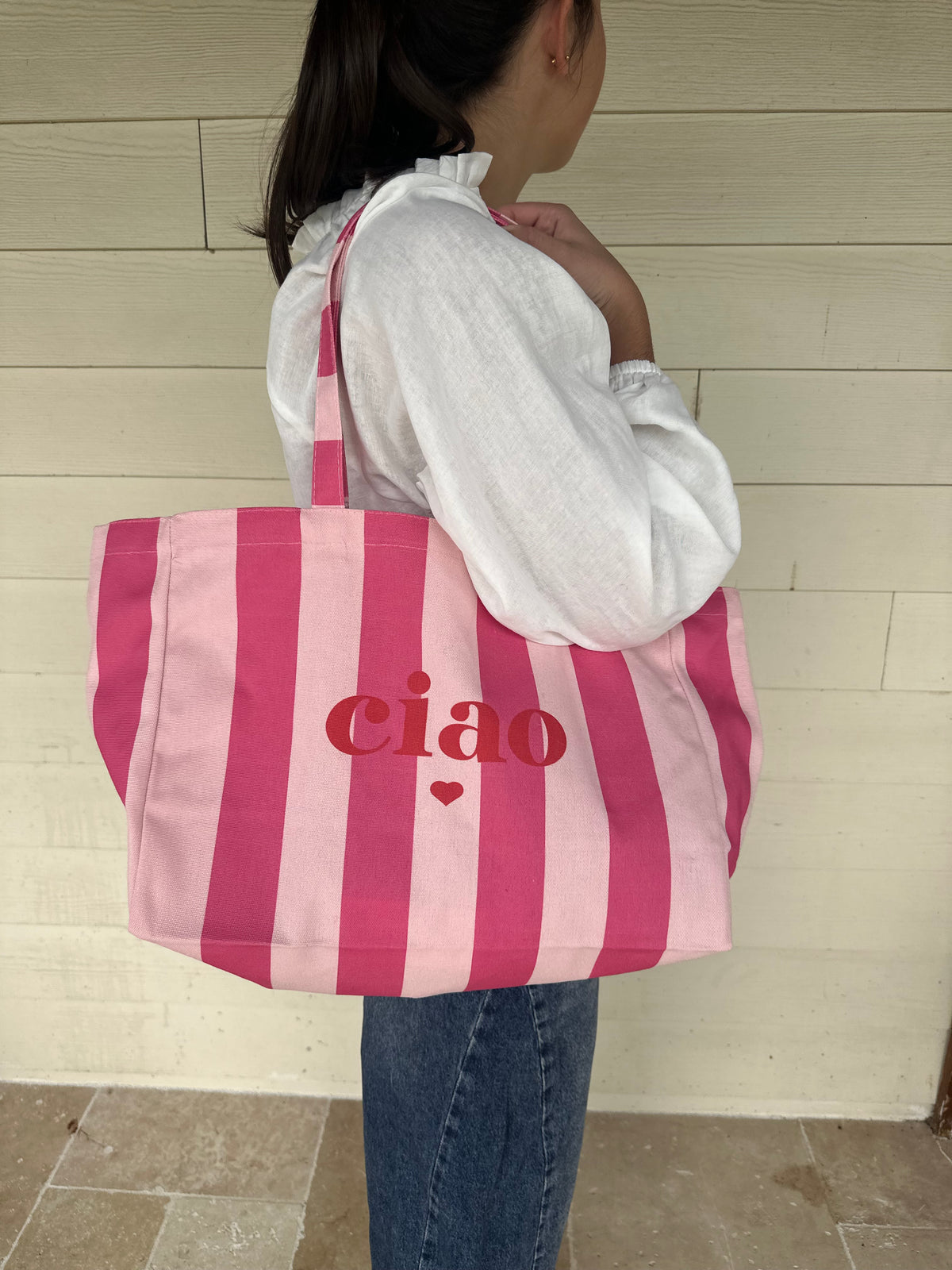 Sac shopping ciao rose