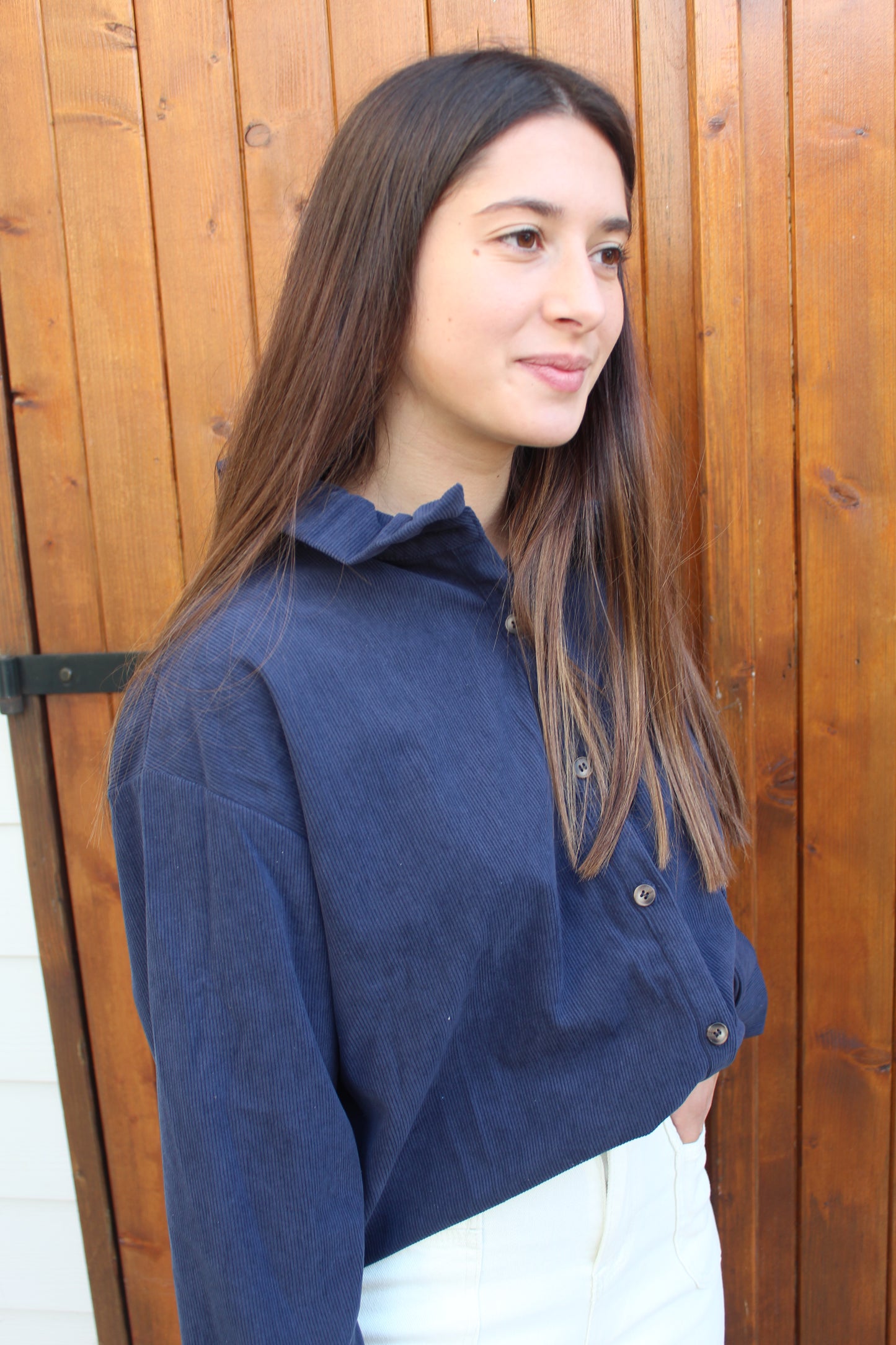 Chemise marine velours ♡