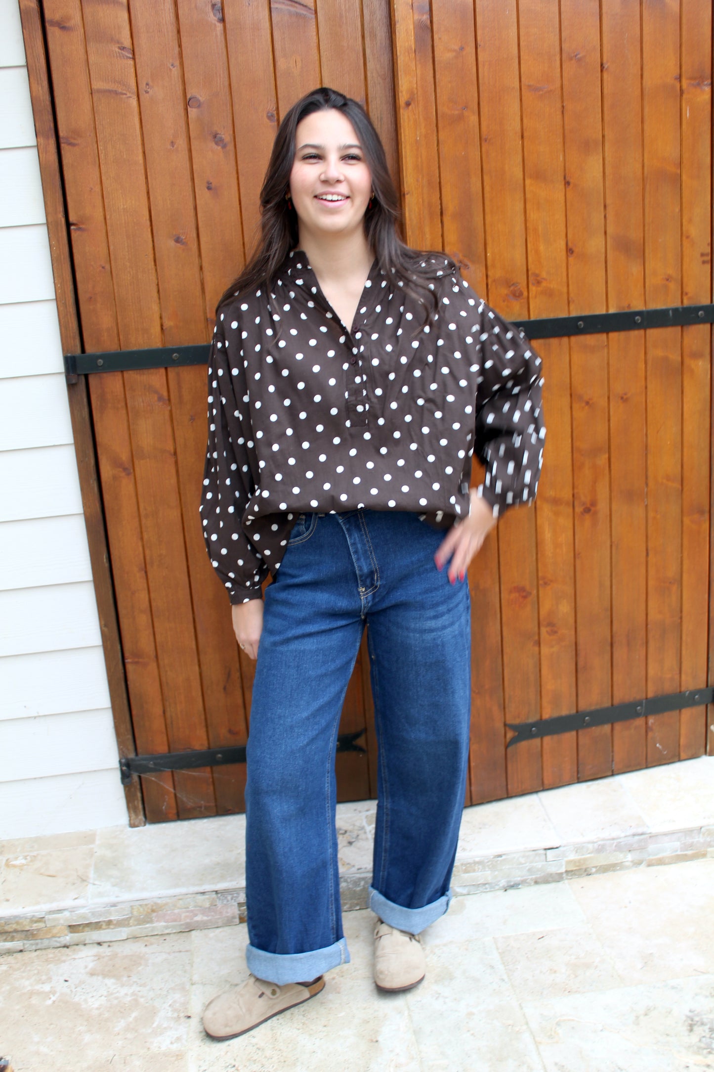 Blouse à pois Choco ♡