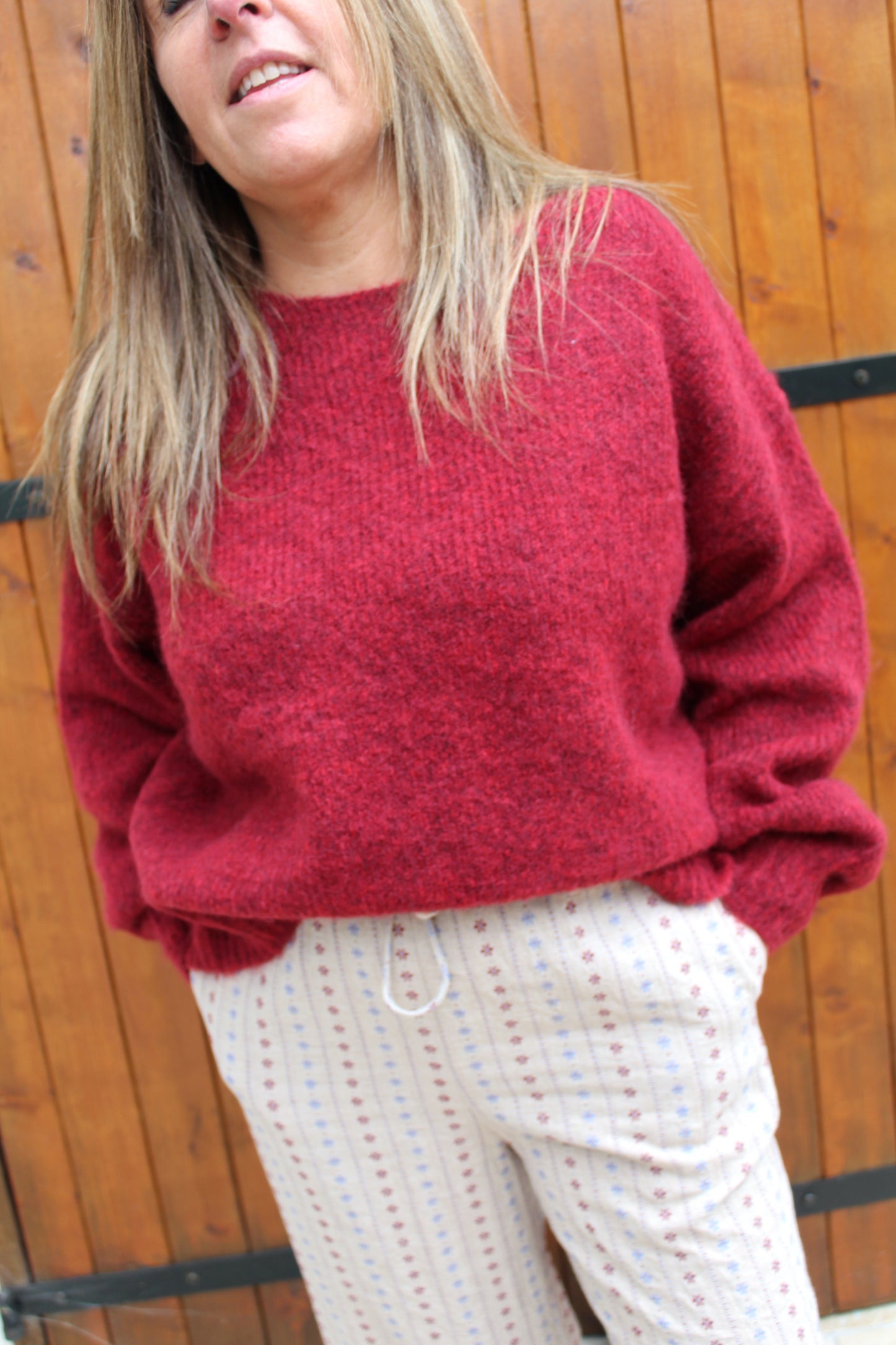 Pull tout doux bordeaux ♡
