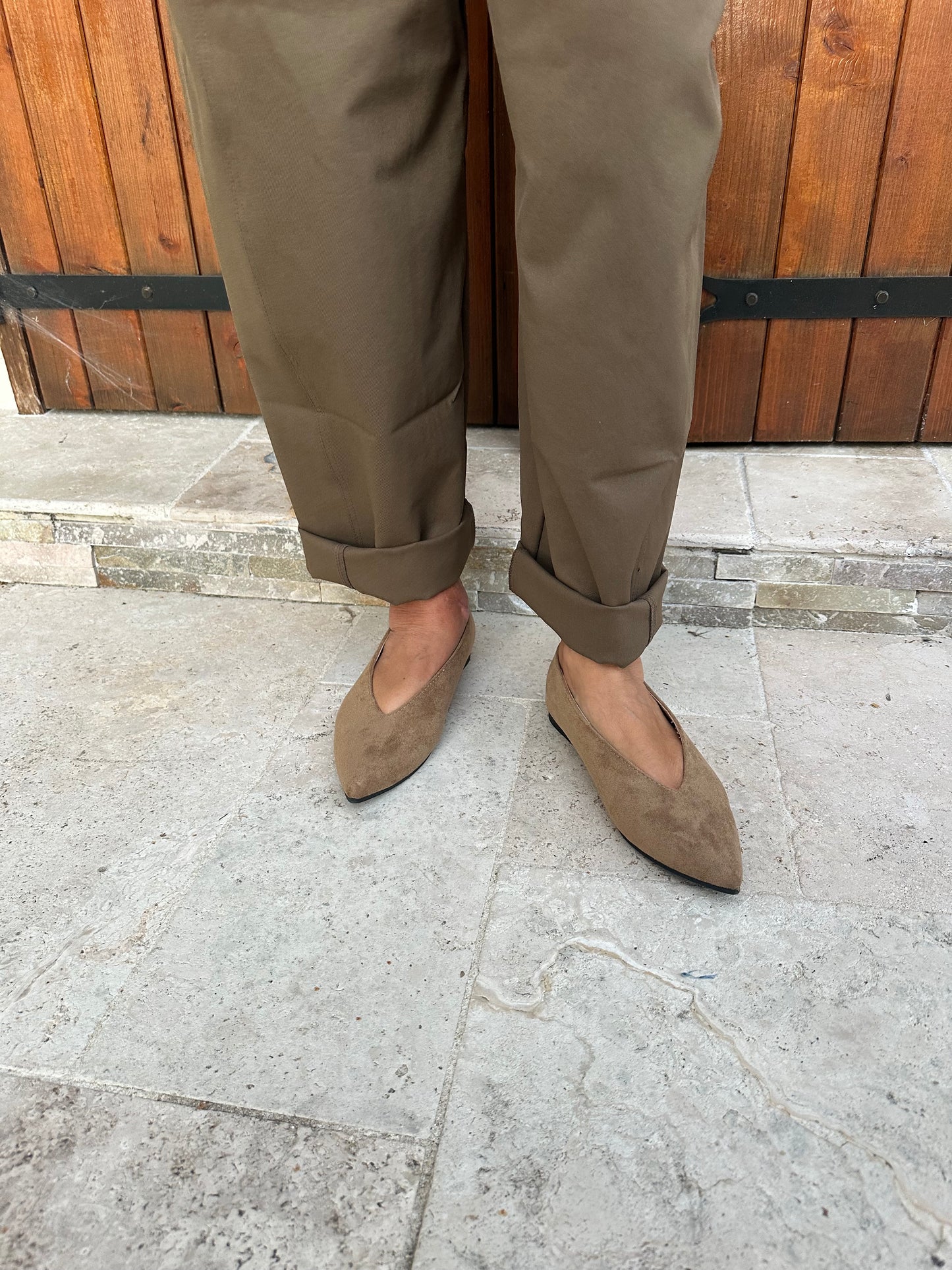 Ballerines kaki taupe  ♡