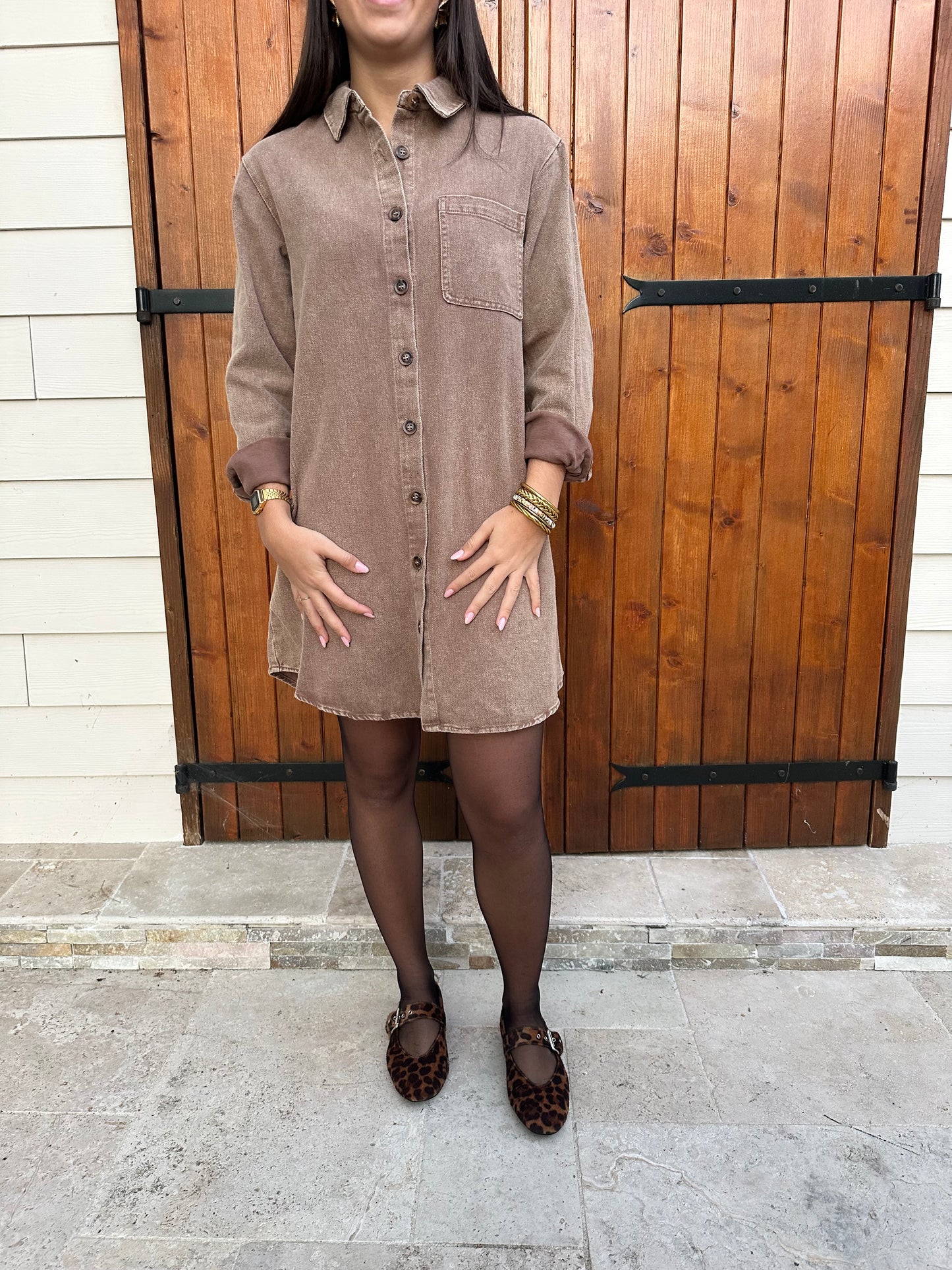 Robe en jean café ♡