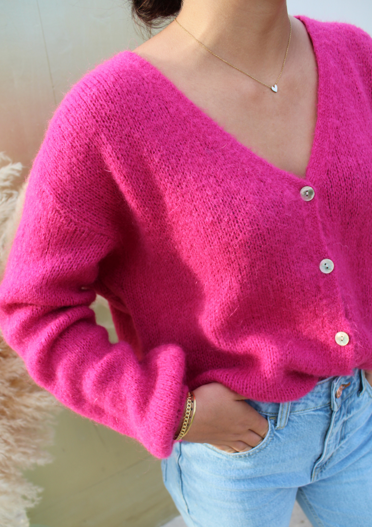 Gilet doudou Framboise ♡