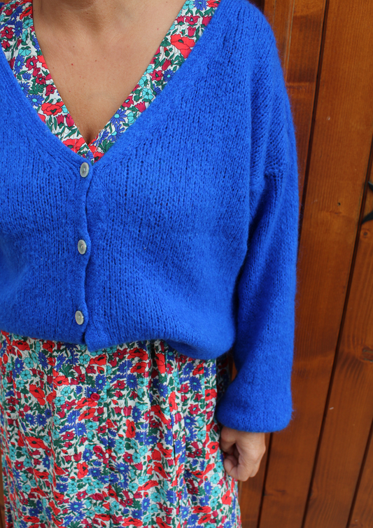 Gilet doudou Bleu électrique ♡
