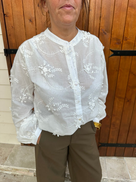 Blouse broderie blanche ♡