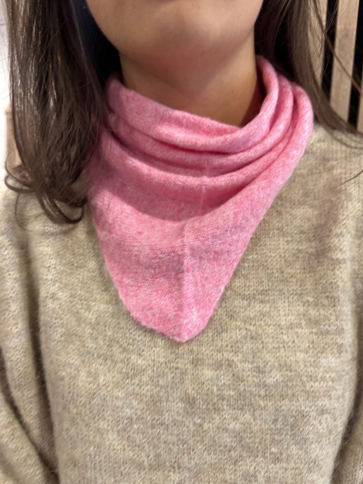 Foulard écharpe petit model rose Pinky
