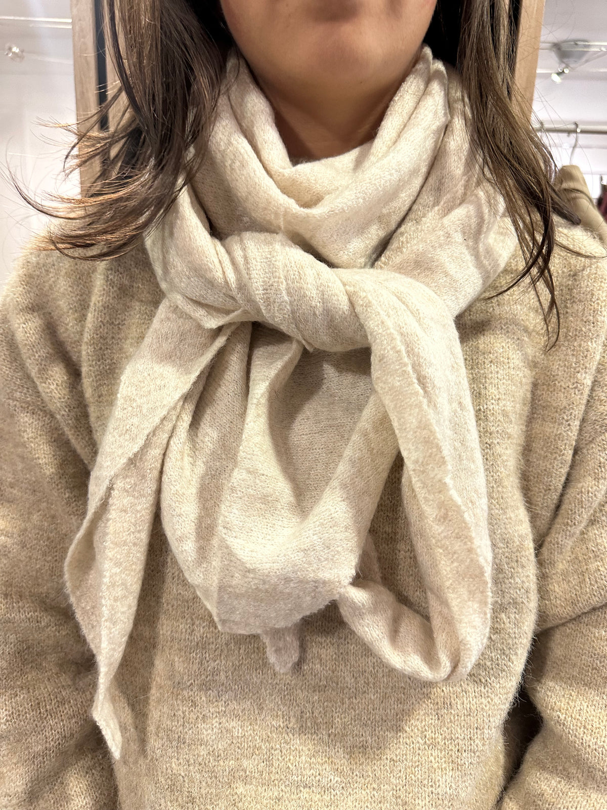 Foulard écharpe grand model beige