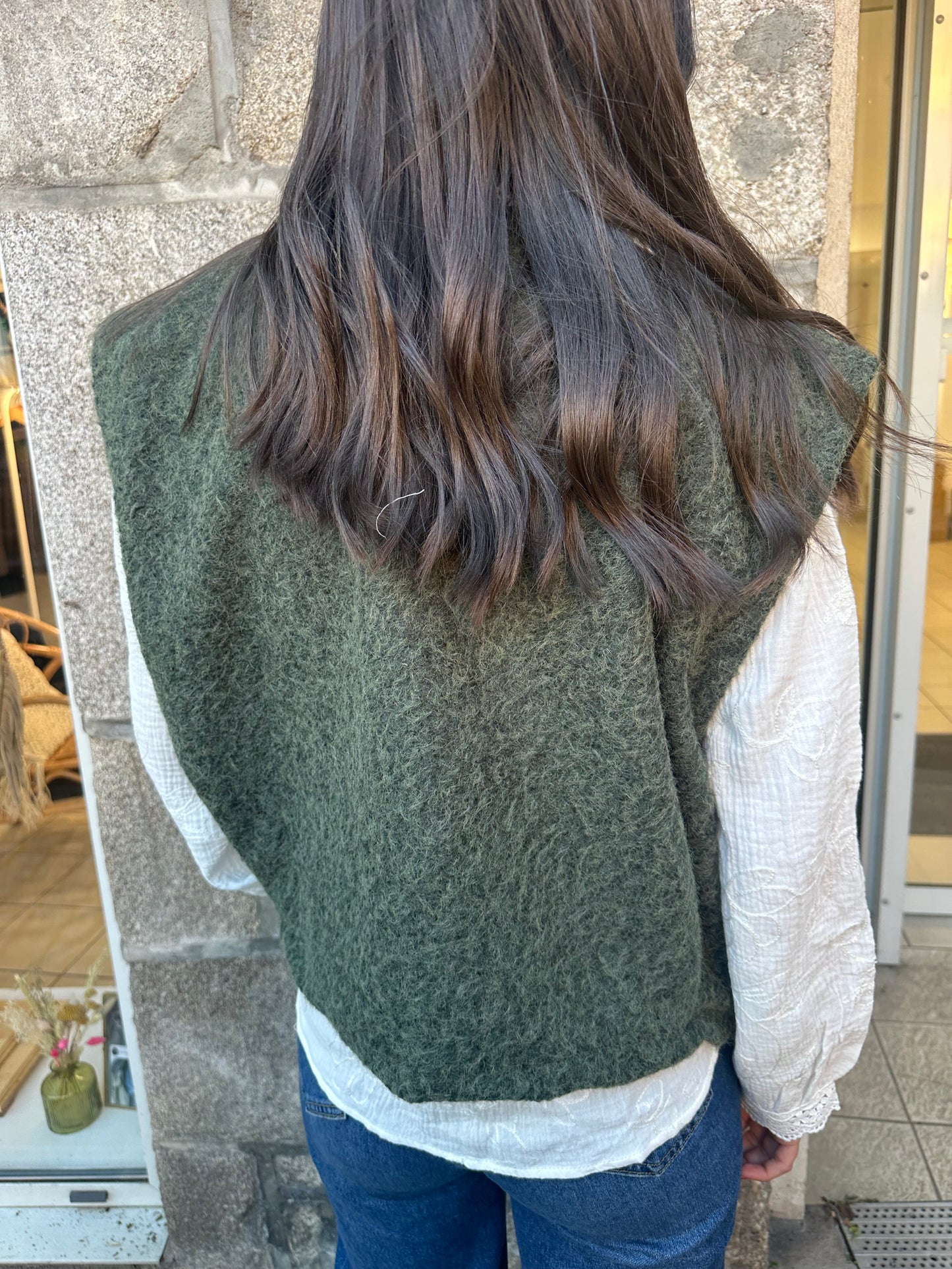 Veste sans manches kaki ♡