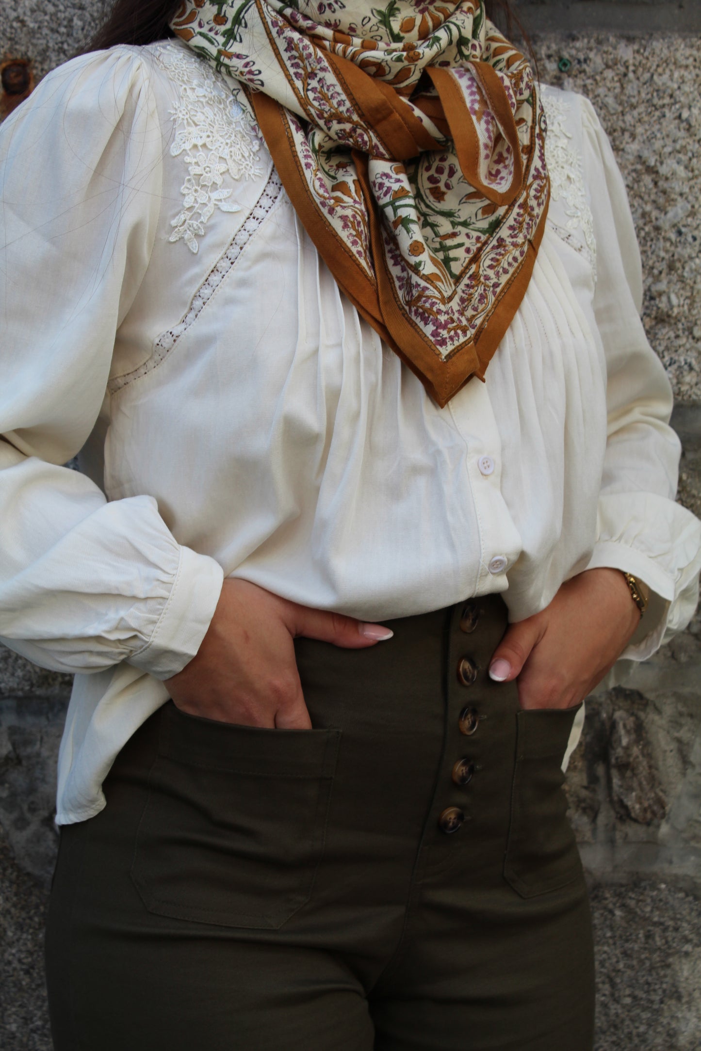 Foulard indien (grand format) ♡ Caramel Beurre Salé