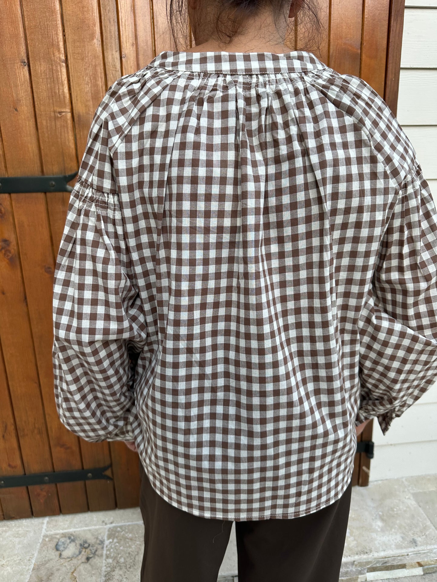 Blouse à carreaux Choco ♡