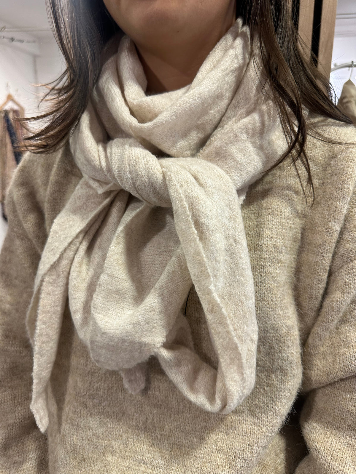 Foulard écharpe grand model beige