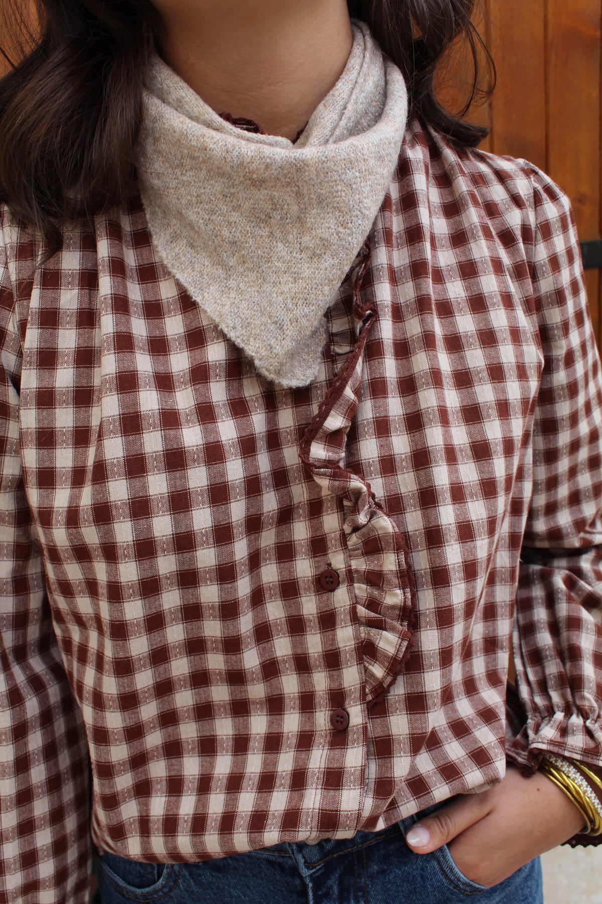 Foulard écharpe petit model beige