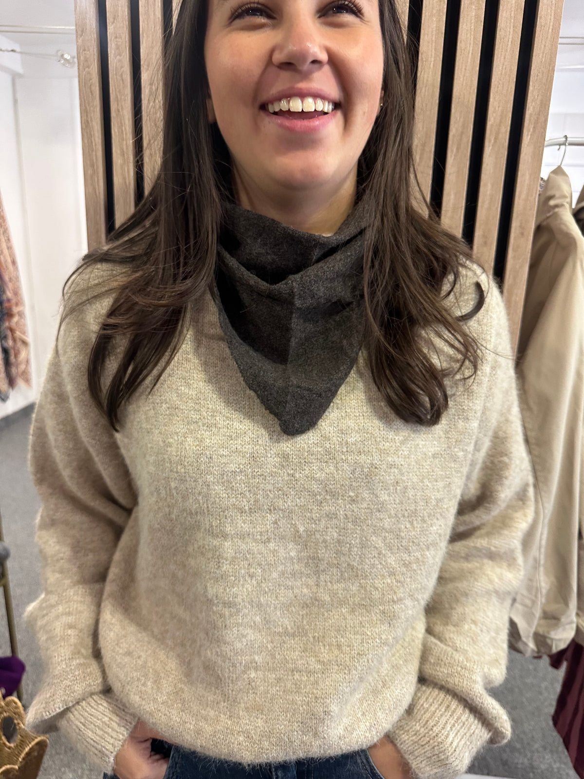 Foulard écharpe petit model chocolat