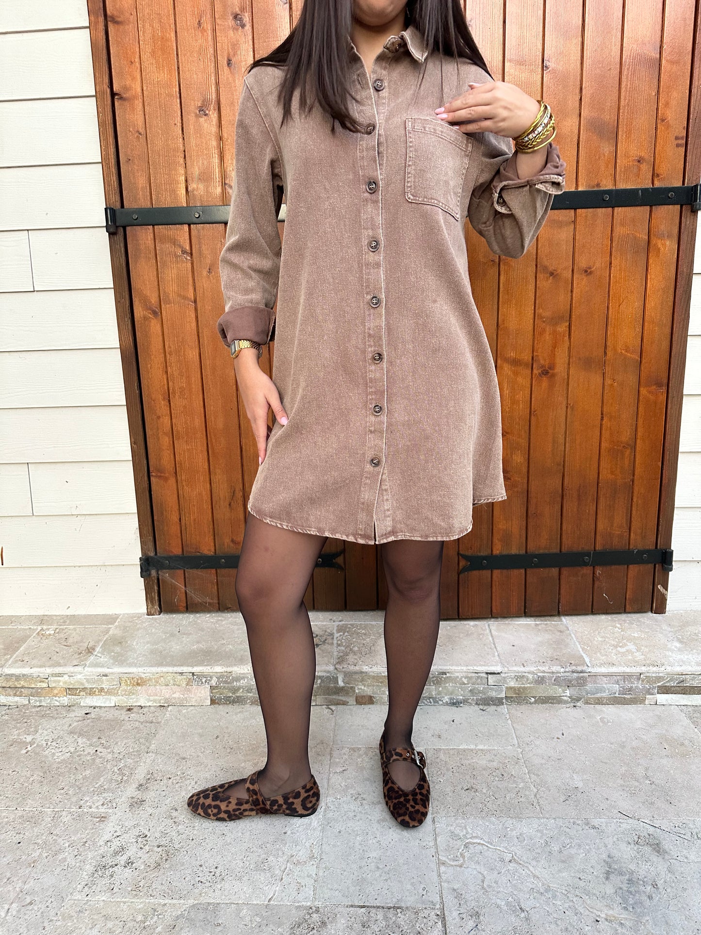 Robe en jean café ♡