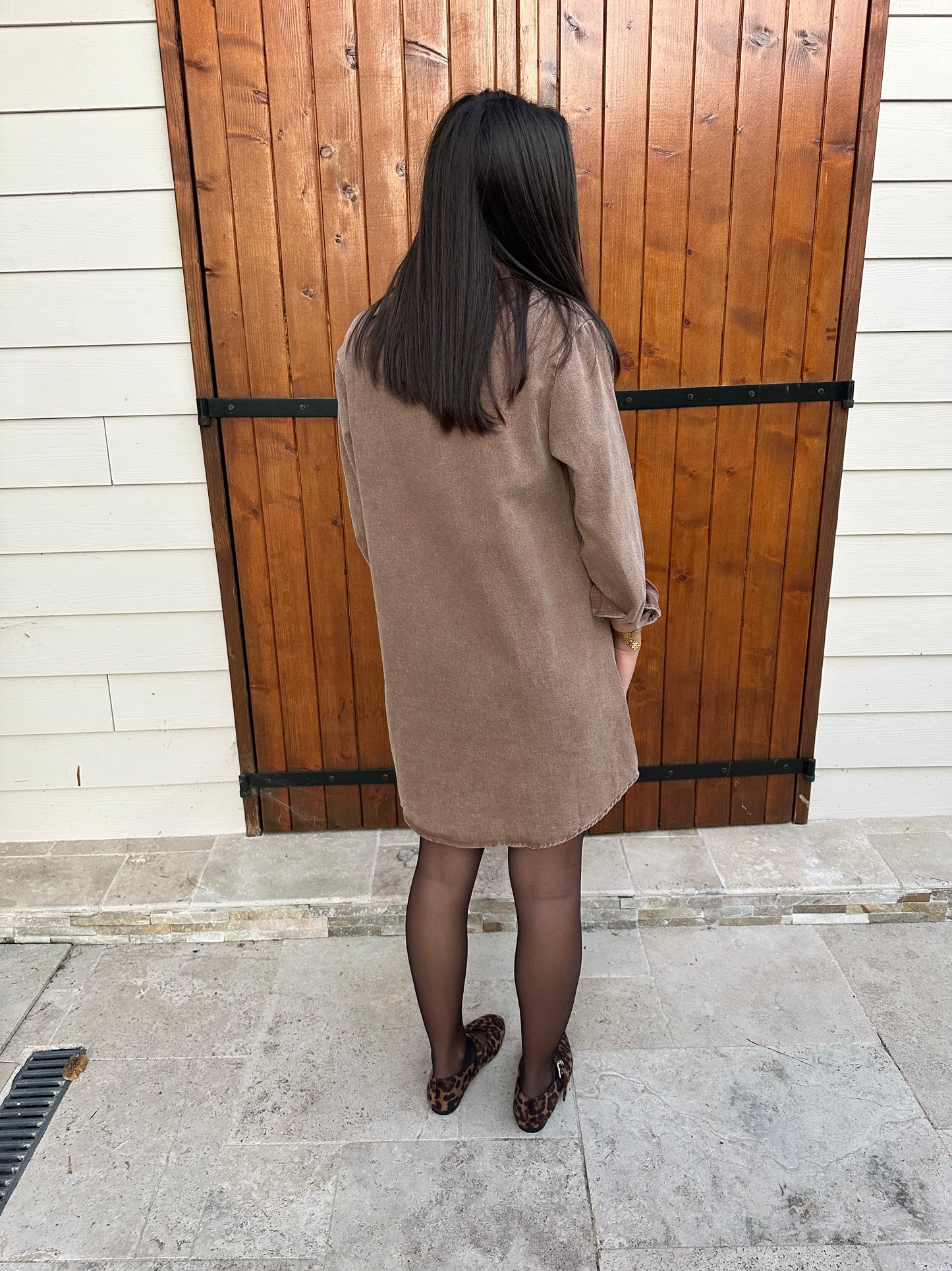 Robe en jean café ♡