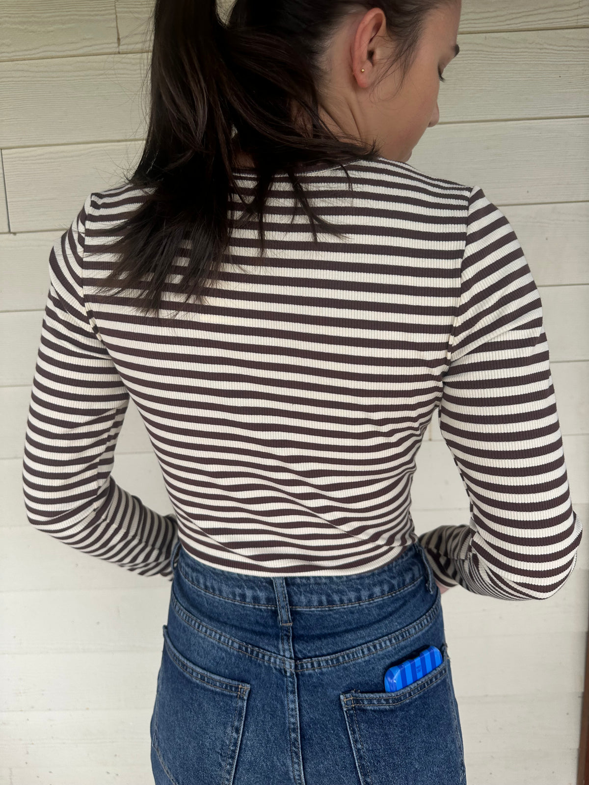 Body rayé chocolat