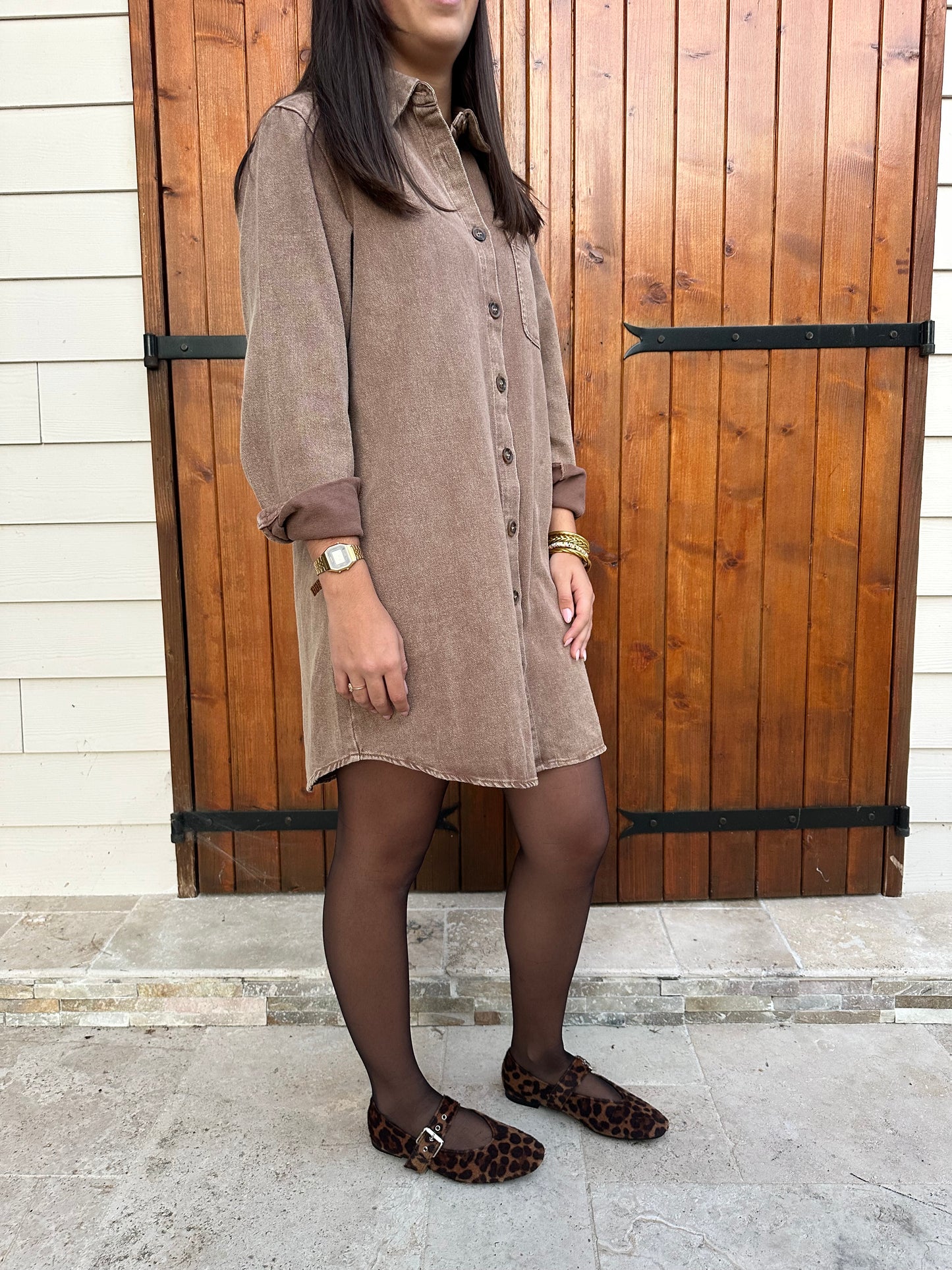 Robe en jean café ♡