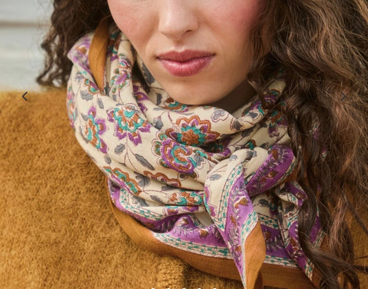 Foulard indien (grand format) Berry Améthyste