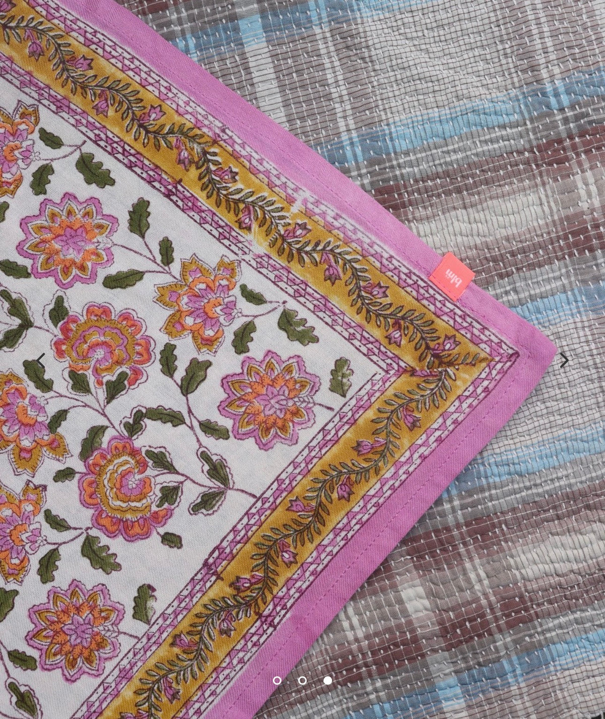 Foulard indien (petit format) Berry pink