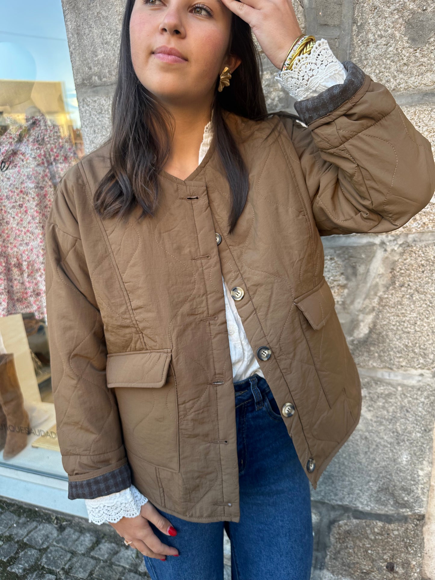 Veste matelassée chocolat