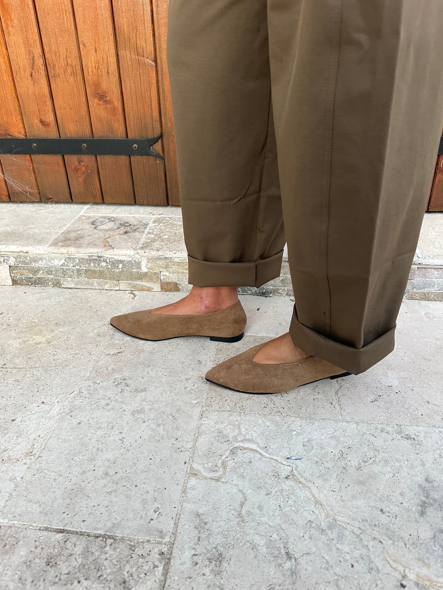 Ballerines kaki taupe  ♡