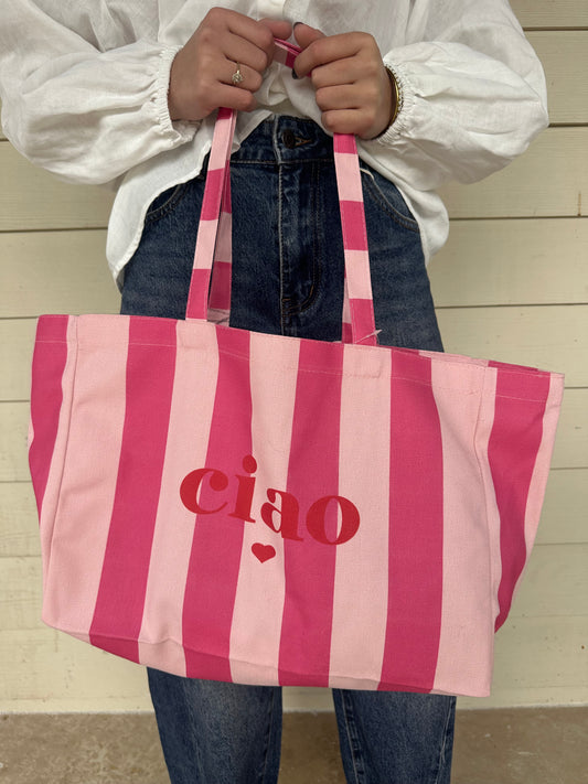 Sac shopping ciao rose