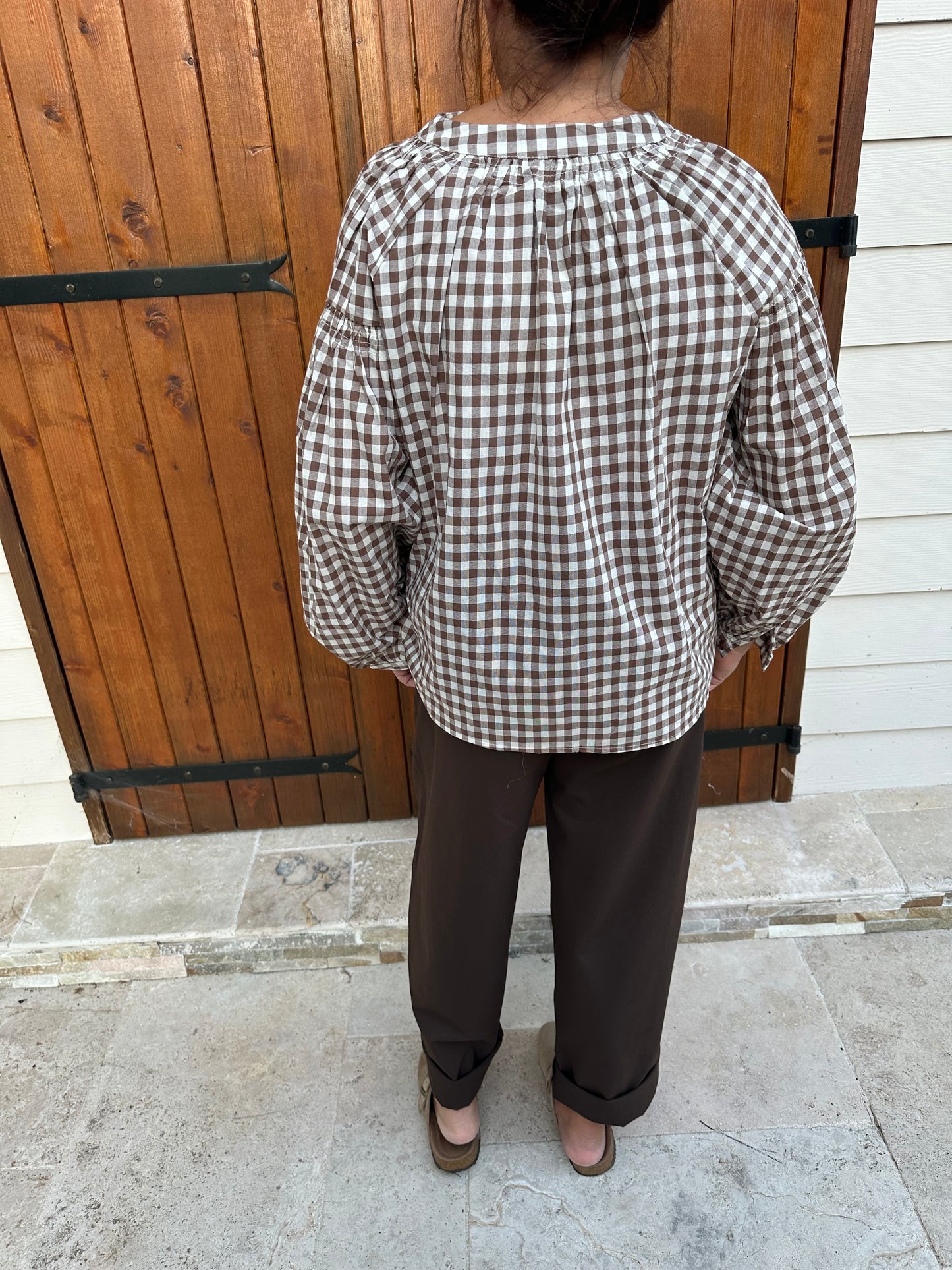 Blouse à carreaux Choco ♡