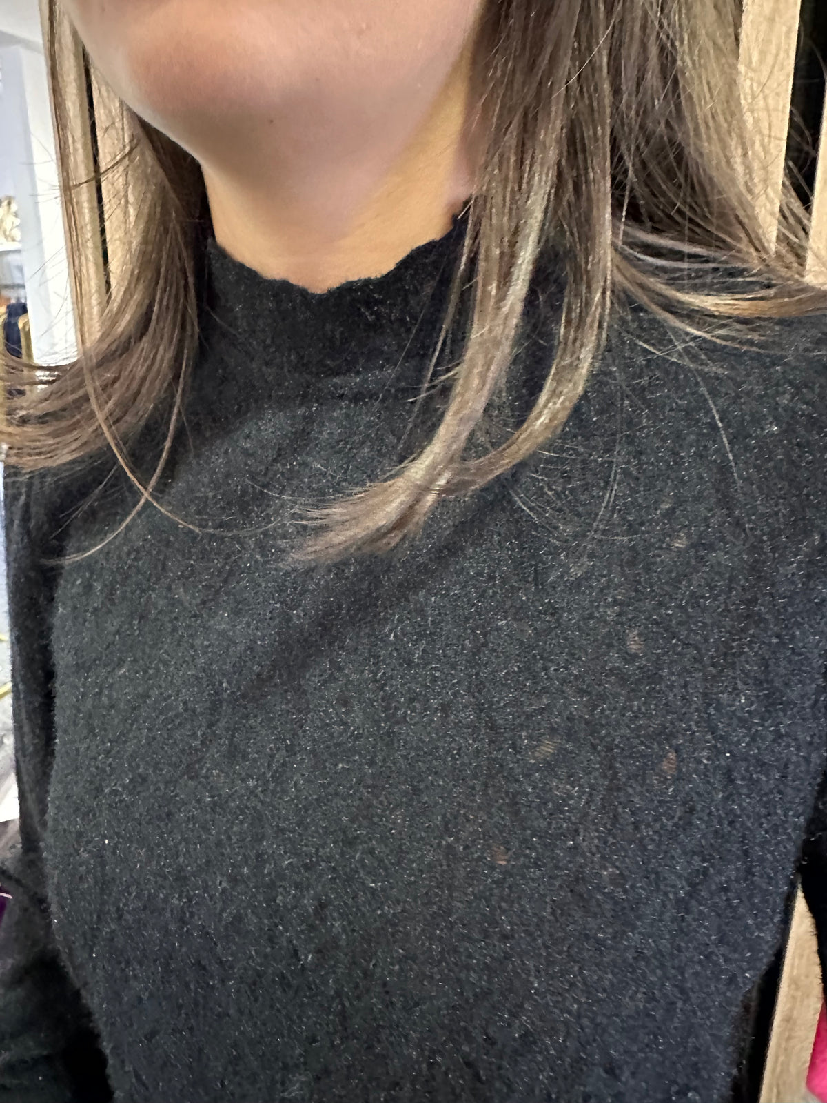 Blouse noire dentelle