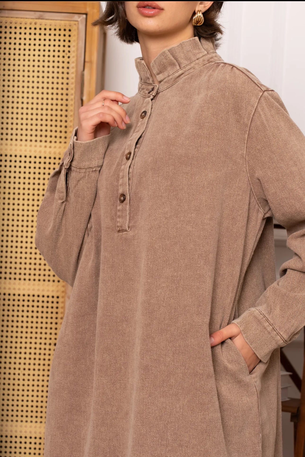 Robe en jean café ♡