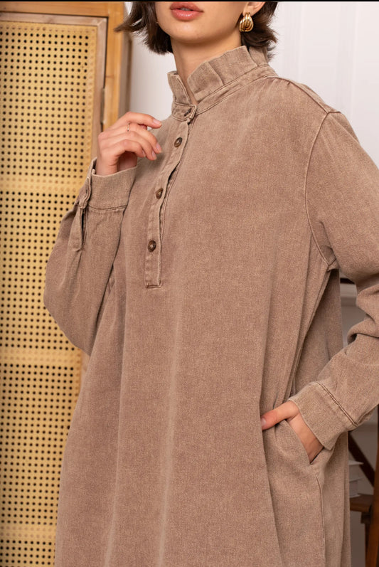 Robe en jean café ♡