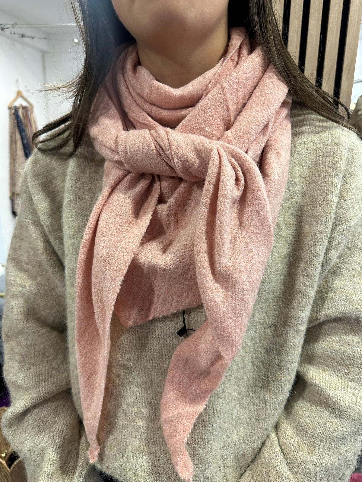 Foulard écharpe grand model rose