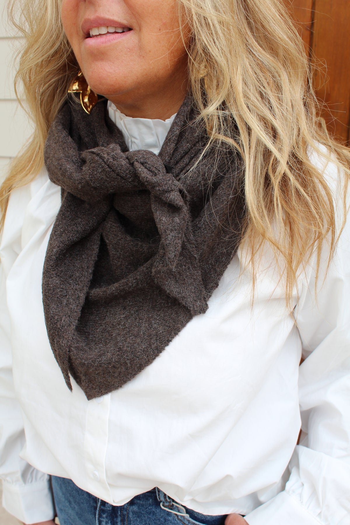 Foulard écharpe grand model chocolat