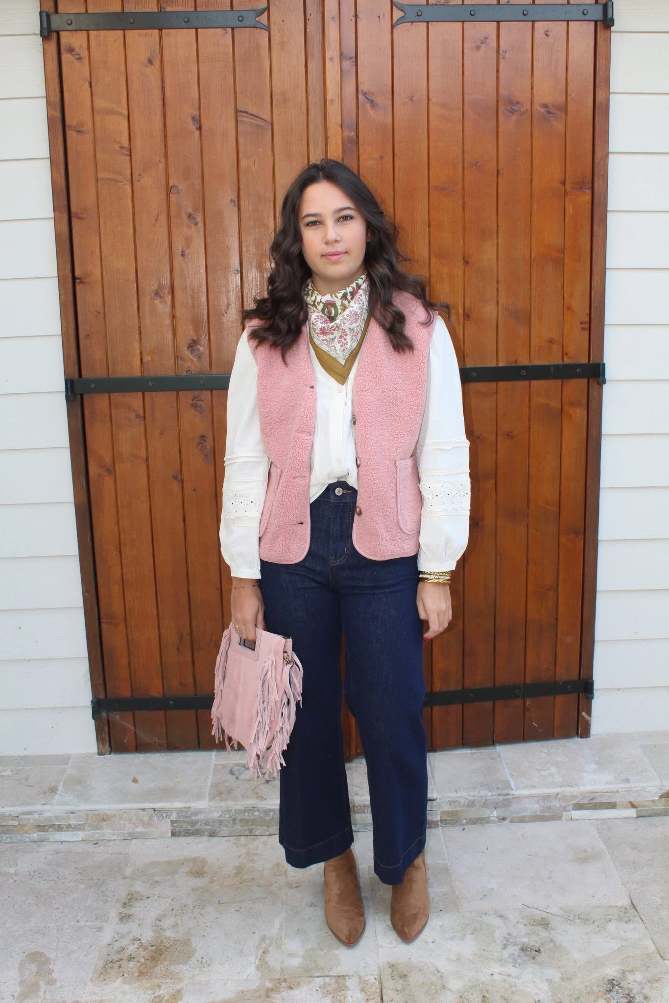 Veste sans manche vieux rose ♡