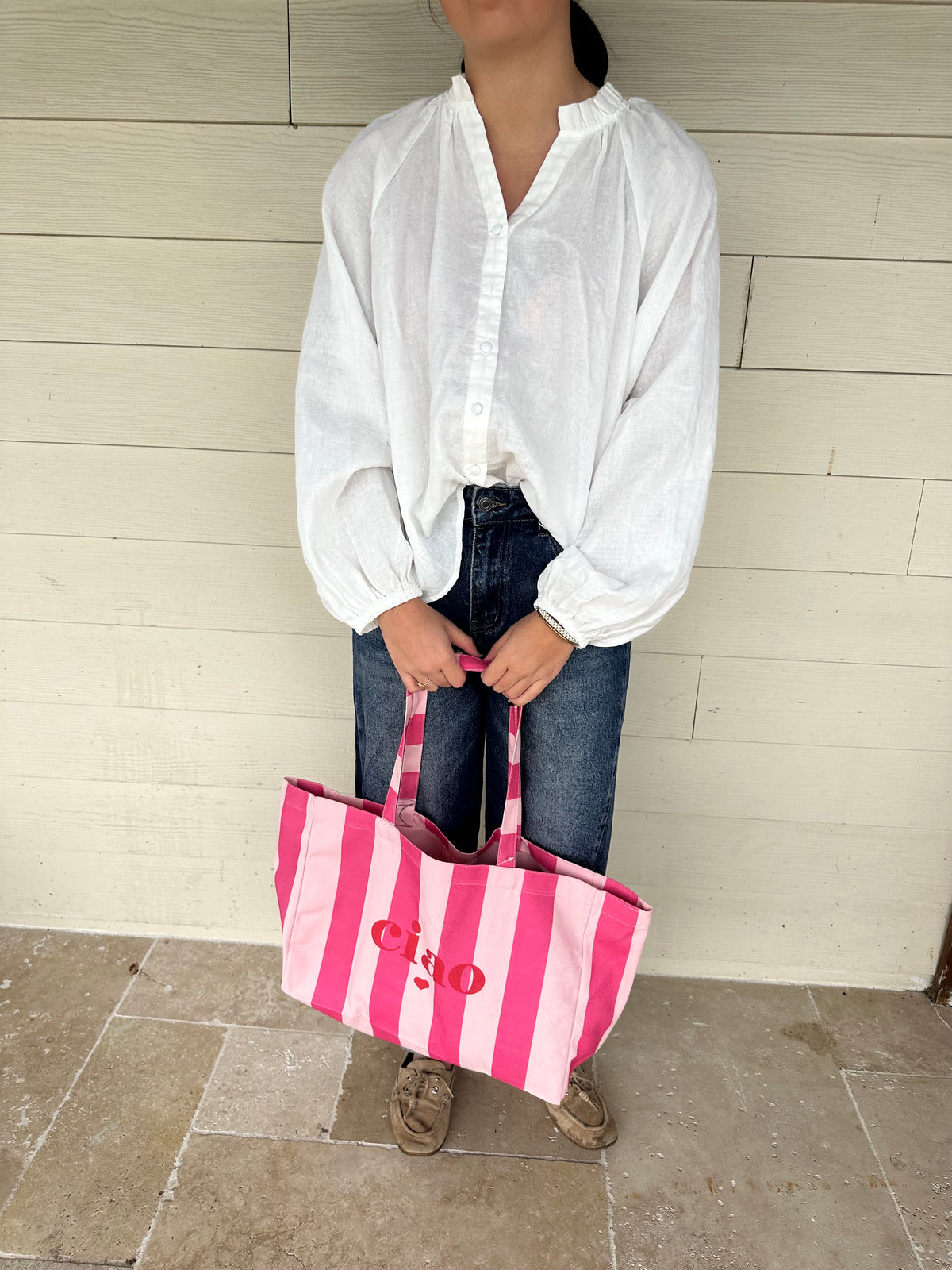 Sac shopping ciao rose