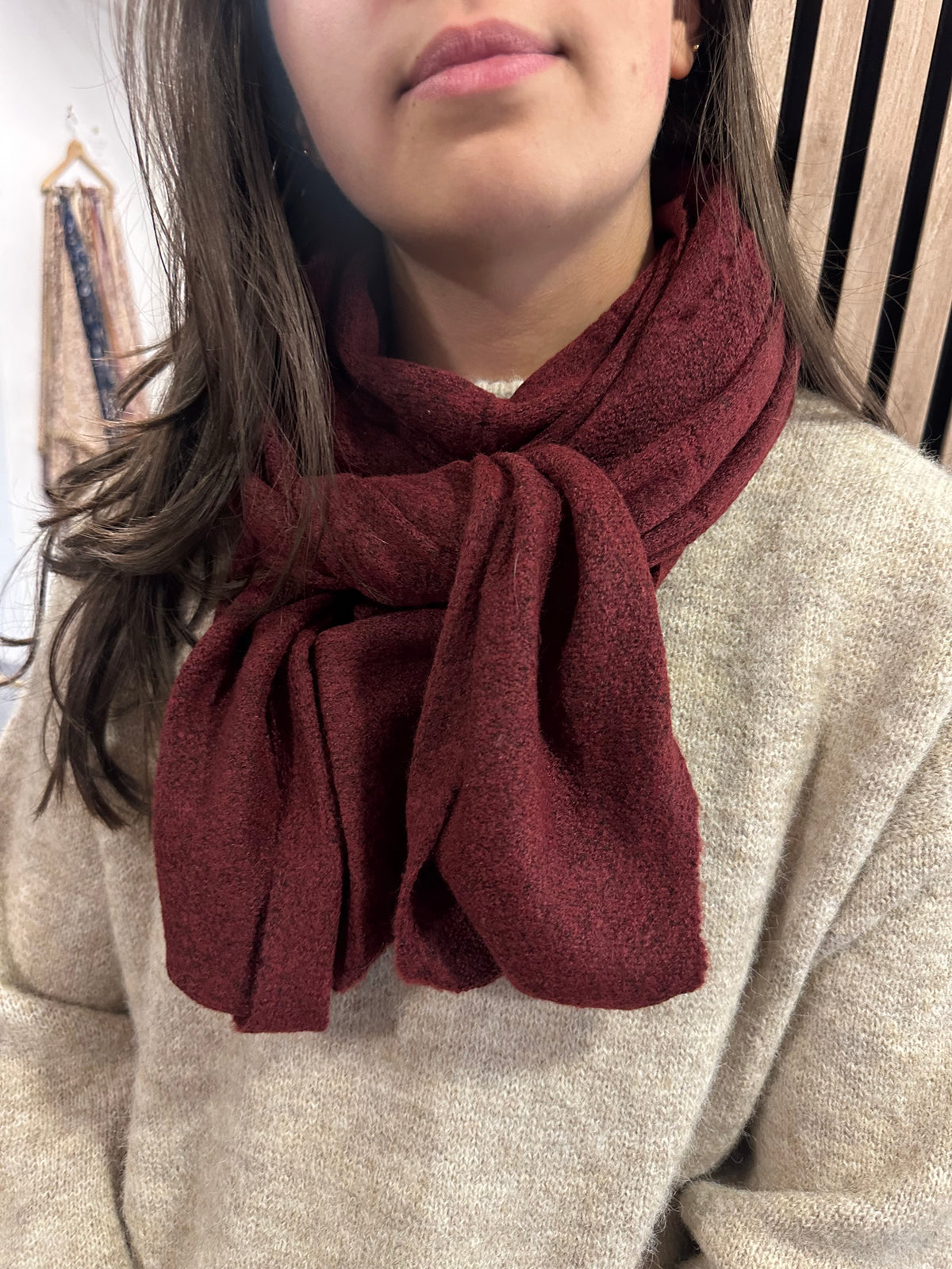 Foulard écharpe grand model bordeaux