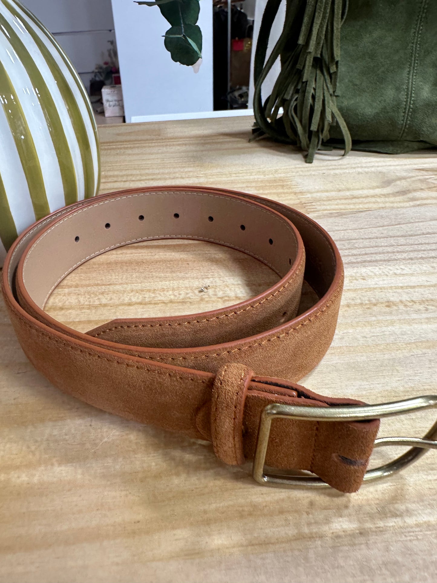 Ceinture cuir (large) camel ♡