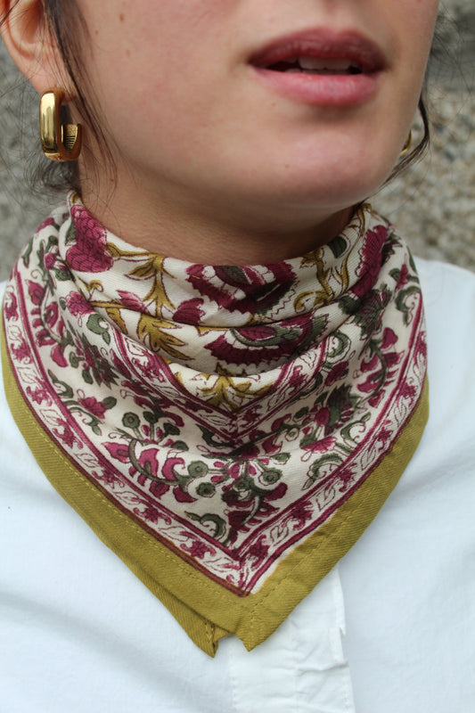 Foulard indien (petit format) mina Amethyste ♡
