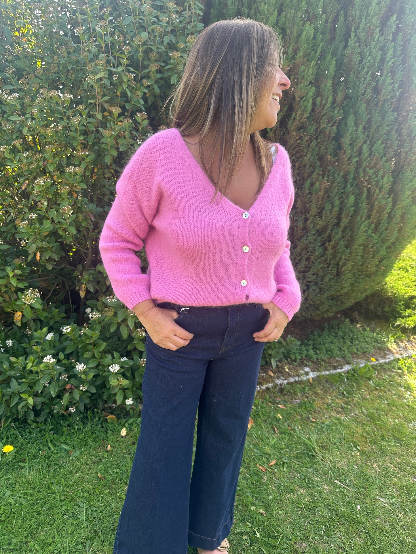 Gilet doudou rose parme ♡