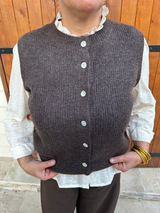 Pull S/manches Choco ♡