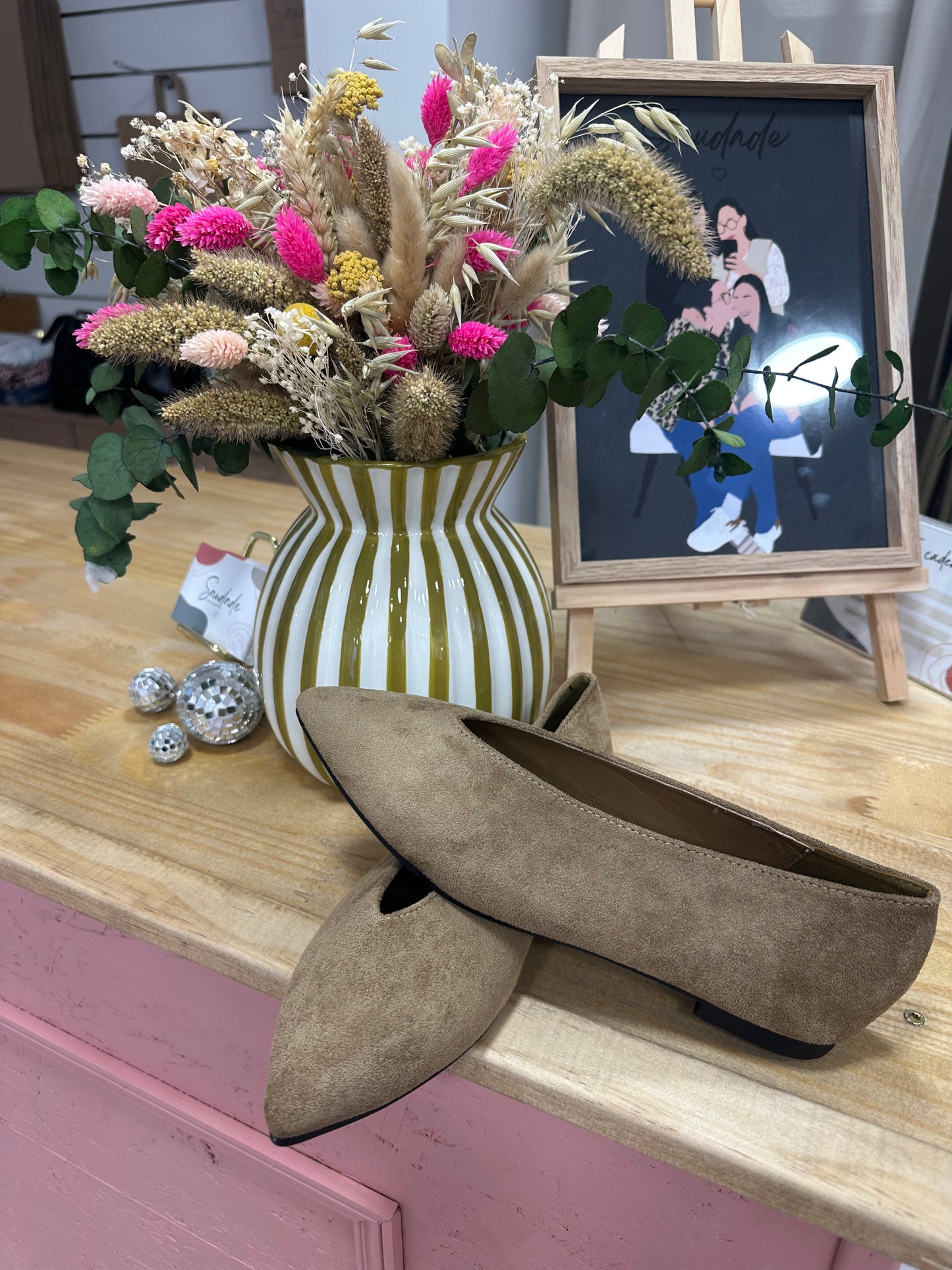 Ballerines kaki taupe  ♡