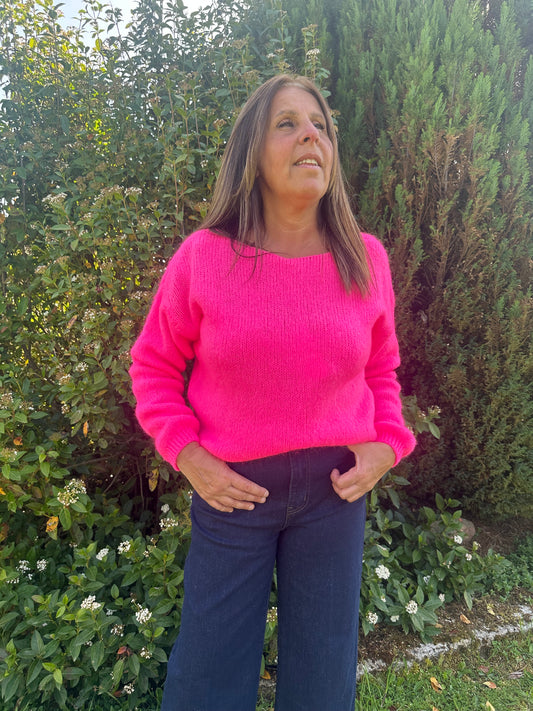 Gilet doudou rose fluo ♡
