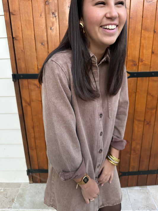 Robe en jean café ♡