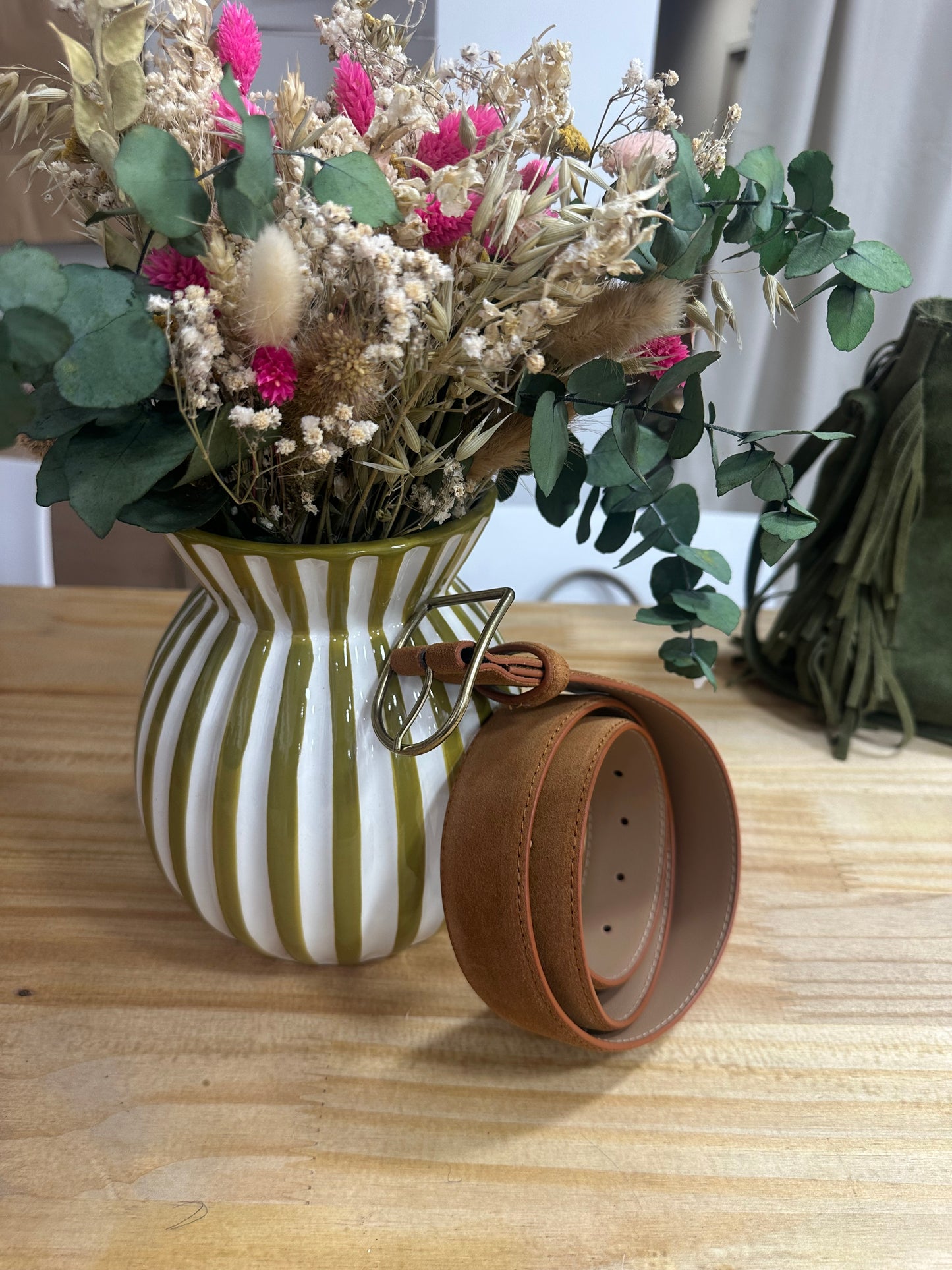 Ceinture cuir (large) camel ♡